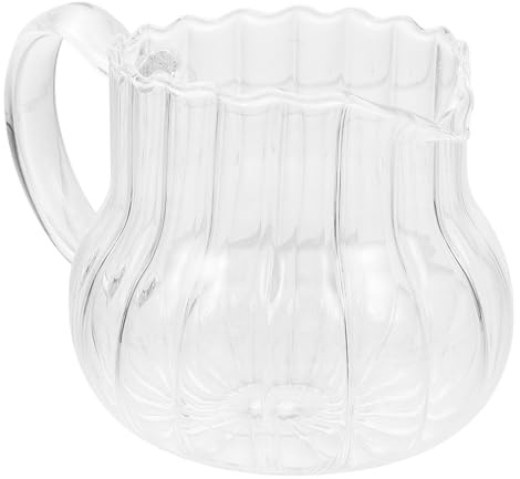 TOYANDONA Pot à Lait en Verre Transparent 250 Ml – Récipient à Sauce Pratique Anti-fuite Cuisine, Service Café et Pâtisserie – Contenant de Conservation du Lait pour Restaurant et Usage