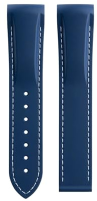 VDFNGFD Fluorkautschuk-Uhrenarmband, 19, 20, 21, 22 mm, kompatibel mit Longines HydroConquest L3 GMT Pioneer Zulu Time Uhrenarmband-Armbändern