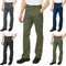Lee Cooper Men's Classic Multi Pocket Cargo Work Trouser Easy care Safety Pant, Khaki, 38W / 31L