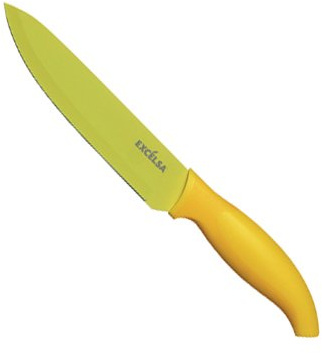 Excèlsa Coltello Chef, Manico e Lama Colorati, 15 cm, 6 Unità