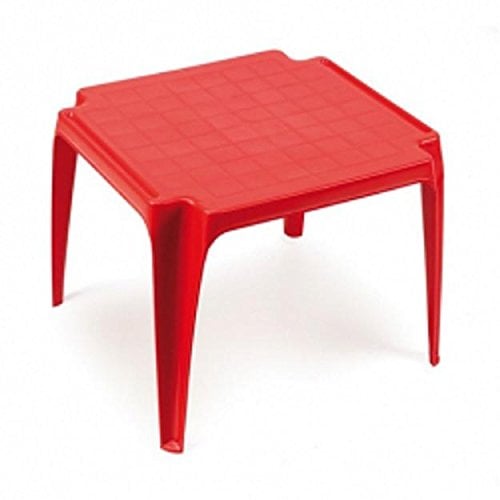 Stapelbarer Kindertisch, Made in Italy, 56 x 52 x 44 cm, rote Farbe