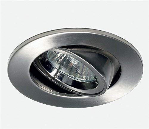 Lampenlux Einbaustrahler Spot Nickel satiniert schwenkbar Ø7.0cm 12V MR11 Einbauleuchte Einbaulampe Einbauspot Strahler Punktstrahler Aluminium Downlight Deckeneinbaustrahler Deckeneinbauleuchte