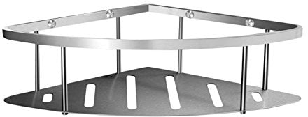 Ambrosya - Duschkorb aus Edelstahl - Ablage Bad Badezimmer Badregal Duschablage Dusche Duschregal Eckablage Halter Halterung Korb Regal Wandablage