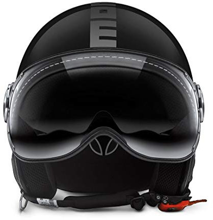 Momo Evo Glossy Motorradhelm, Schwarz/Grau