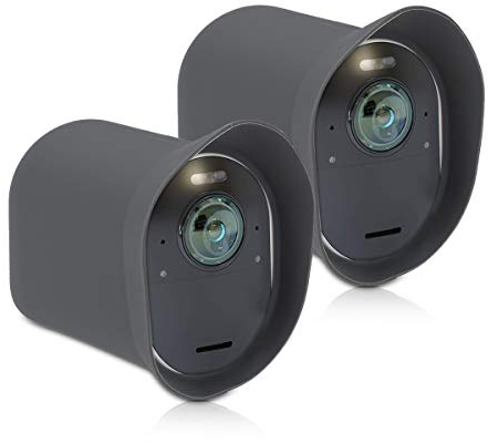 kwmobile 2X Hülle kompatibel mit Arlo Ultra/Arlo Pro 3 / Pro 4 - Silikon Security Camera Cover Schutzhülle Kamera - Grau