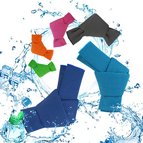 LANMOK 6Stk Kühlhandtuch, Mikrofaser Sporthandtuch Handtuch Fitness Handtücher Ultra leicht & Schnelltrocknend Kühltuch Reisehandtuch für Outdoor Angeln Laufen Yoga Golf Reisen
