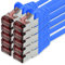 freiwerk Network cable Cat.6 5m blue - 10 x Ethernet cable Lankabel Cat6 Lan network cable Sftp Pimf patch cable 1000 Mbit s