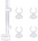 Huayue Shrimp Feeder Tube Tray, 22cm Aquarium Futterrohr aus Acryl mit 1 Futternapf Garnelen Tablett & 6 Saugnäpfe für Garnelen Fische Krabben Muscheln und Benthiktiere Ernährungssonde (Transparent)