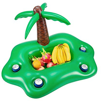 Aufblasbar Palme Pool Getränkehalter - Tragbar Und Leicht Schwimmende Getränkehalter Für Pool, Aufblasbare Bar Klein Für Getränk/Salat/Obst/Eiswürfel Partyzubehör Für Den Sommer