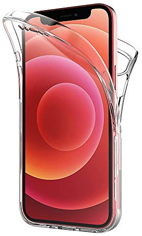 AICEK Case Compatible Apple iPhone 12 Mini, Full Body 360 Degree Transparent Silicone Cover for iPhone 12 Mini Bumper Covers Clear Case (5.4 inch)