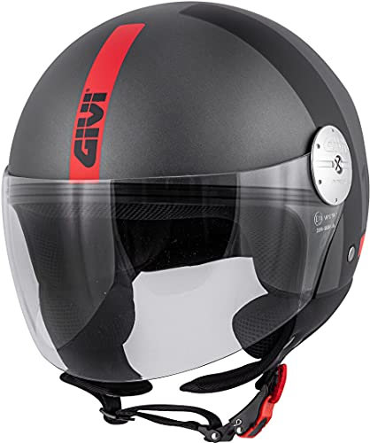 GIVI 10.7 Mini-J Concept Casco a getto (Gray Matt,M (58))