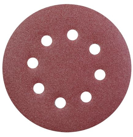 YoiYee 180 Grit Sanding Discs Pads, 8 Holes, 125mm/5-inch Hook and Loop Quick Change Sandpaper Sheet for Random Orbital Sander, 20 Pack