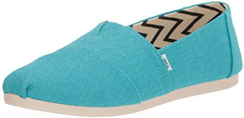 TOMS Alpargata de lona para mujer, estilo casual, color azul, talla 5 B, Azul eléctrico, 35.5 EU