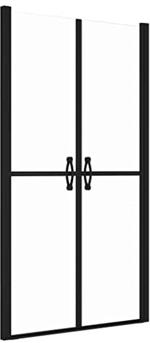 vidaXL Duschtür Moderne Handgriffe Nischentür Pendeltür Schwenktür Duschabtrennung Dusche Duschkabine Badezimmer Klar ESG (98-101) x190cm Aluminium