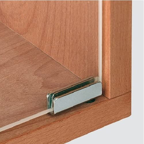 1 Pair x Glass Door Pivot Hinges 110º for Cabinet Inset Door (Chrome)