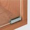 1 Pair x Glass Door Pivot Hinges 110º for Cabinet Inset Door (Chrome)