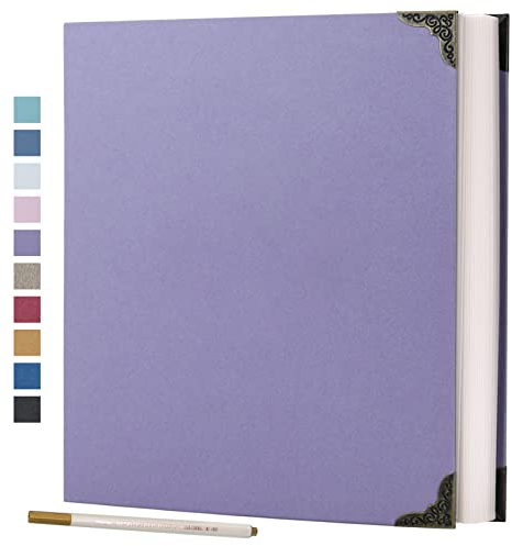 Vienrose Fotoalbum Selbstklebend 40 Seiten Hardcover mit DIY Scrapbooking Kit 3 Ringe Papier Scrapbook für Liebhaber Freunde Kinder Jahrestag Hochzeit Geschenk