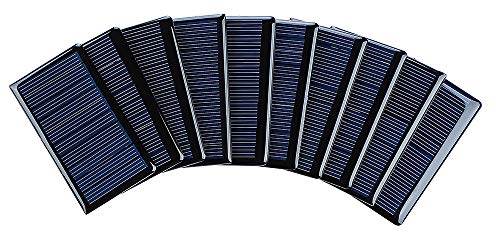 SUNYIMA 10Pcs 5V 60mA Mini panneau solaire Panneau Solaire Epoxy Cellules Solaires Polycristallines pour Chargeur de Batterie Solaire Kits de Syatem Solaire DIY 68mmx37mm/2.67x1.45