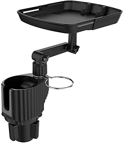Auto-Becherhalter Expander verstellbar - Auto Tablett Tisch zum Essen mit Telefonschlitz, Mehrzweck-Getränkehalter für Auto, 360-Grad-Schwenkarm für Roadtrip, Handyhalterung für Auto