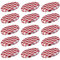 Westmark 15 Couvercles à visser Twist-Off pour Bocaux de Conversation, Rond, ø 58 mm, en Fer blanc, Rouge-blanc, Quadrillé, 409822E3