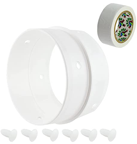 SPARES2GO Vent Hose Pipe Extension Clip Connector Adapter compatible with Bush Tumble Dryer + Sealing Tape