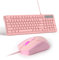 MageGee Pink Gaming Keyboard and Mouse Combo, GK980 Wired Backlit Keyboard and Pink Gaming Mouse Combo,PC Keyboard and Adjustable DPI Mouse for PC/loptop/MAC(Pink)