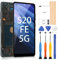 AMOLED Écran pour Samsung Galaxy S20 Fe/Galaxy S20 Fe 5G 6,5 LCD Affichage Remplacement du Verre numérisant avec Outils (Noir avec Cadre)