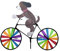 JINGLING Tier Fahrrad Wind Spinner, Nette Tier Auf Fahrrad Windmühle, Tier Windräder, Katze Hund Auf Fahrrad Windmühle Garten Dekoration Für Garten Rasen Hof Sand Strand