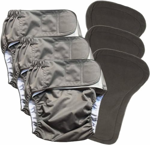 Stoffwindeln für Erwachsene mit übergroßen Windeleinsätzen, TPU, wasserdicht, wiederverwendbar, waschbar, ältere Menschen, Inkontinenzpflege, Schutz, Windeln, Unterwäsche für Männer oder Frauen,