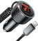 Kapebow iPhone Car Charger, 72W 3 Ports Super Fast Car Charger Built-in MFi Certified 6ft 27W Nylon Coiled Lightning Cable for iPhone 14/13/12/11/XR/Max, iPad, AirPods (Black)