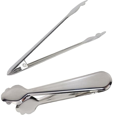 Changyeah 2 Pinzas Para Hielo De Acero Inoxidable, Accesorios hostelería bar, Utensilios De Cocina Candy Para Cubitera, Ideales para servir cubitos de hielo y alimentos en cocinas, buffets y bares.