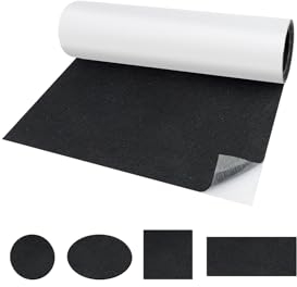 Feltro Adesivo Rotolo, 40 * 200cm Feltrini Adesivi per Mobili, Resistenti All'usura Moquette Adesiva per Dedie, Divani, Cassetti, Letti, Cornici per Foto, Auto, Portagioie(Nero)
