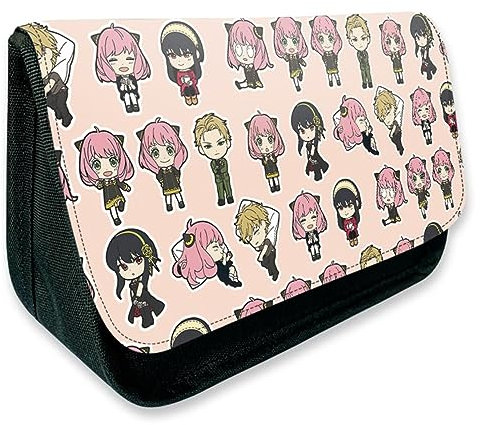 EVERLUCK Trousse à crayons en toile avec fermeture éclair Motif famille espion, 07 Spy Anya, Taille unique, Trousses à crayons