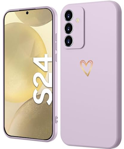 Beetop Compatibile con Samsung Galaxy S24 Custodia protettiva in silicone TPU antiurto Case Cover per Samsung Galaxy S24 – Lilla