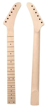 E-Gitarrenhals, 25,5 Zoll, 24 Bünde, Ahorn-Bananenkopf, Punkteinlage Für Anschrauben Gitarre Nacken Ersatzteile