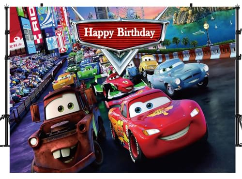 Car Fotografie Hintergrund,Home Party Dekoration Hintergrund 1 x 1.5 m, Kinder Fotografie Happy Birthday Hintergründe,Geburtstag Thema Fotografie Hintergrund Bild Banner Dekoratio