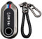 TECART Smart Autoschlüssel Hülle Cover Passt für FIAT Ducato 500 500L Panda Grande Punto Lancia Musa Metal Schutzhülle Schlüsselcover Zubehör Auto Schlüssel Keyless Go Schutz 3 Taste Schwarz-C