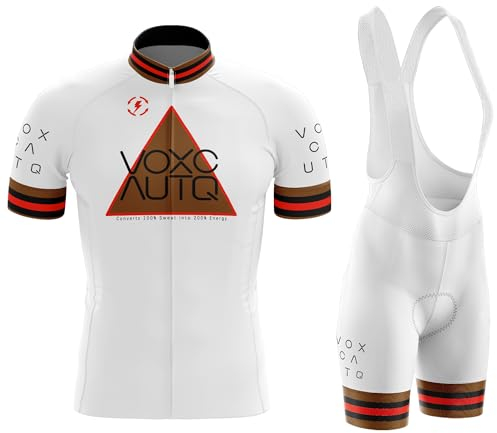 Herren Kurzarm Fahrrad Trikot Set,Atmungsaktiv Schnell Trocknend Radtrikot,+Trägerhose/Radlerhose für Radfahren MTB Rennrad (L,Typ-10)