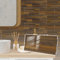 Abyssaly Stick on Tiles for Kitchen, Dark Brown Bathroom Tile Stickers Peel and Stick, Wood Vinyl Self Adhesive Wall Tiles for Home Decor DIY Backsplash, 15x30cm/12pcs