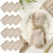 LALAGO 12 Stück Leinenservietten, 45x45cm Stoffservietten Servietten Stoff, Waschbar Tischservietten mit Quasten für Tischdekoration für die sakramentale Taufe (Beige)