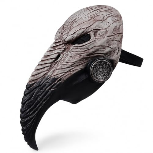 WYQSX Pestdoktor Maske aus Latex, Schnabelmaske für Erwachsene | Latex Pestdoktor Maske mit Schnabel für Erwachsene, nur Maske, ohne Hut, Umhang und weiteres Kostümzubehör