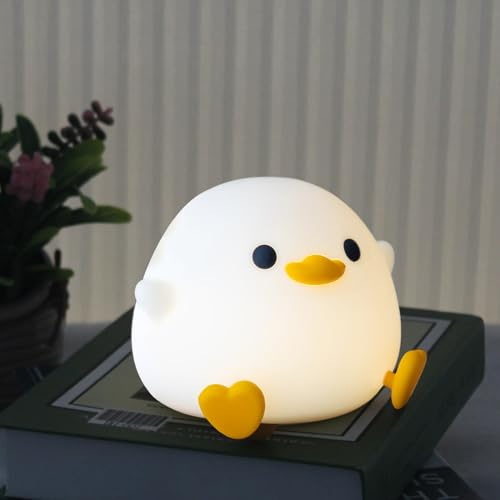 NICE POINT Nachtlicht für Kinder, Silikon Ente Lampe für Babys und Kleinkinder, Tier Nachtlicht für Jungen und Mädchen, Nachtlampe für Schlafzimmer