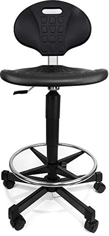 SigmaForce Arbeitsstuhl hohe Sitzhöhe, 52 cm~80 cm HöhenverstellungPolyurethan, mit Fussring