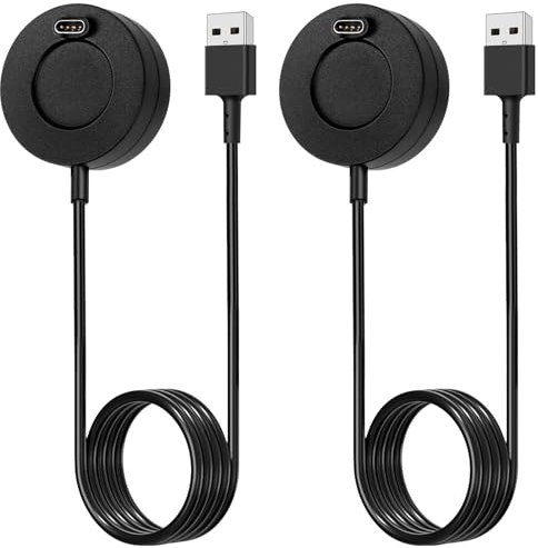 AXFEE 2Pezzi Caricatore Compatibile con Garmin, Portatile Caricatore, Cavo di Ricarica USB 1M, Compatibile con Garmin Fenix S5/6/7, Venu, Epix 2, Forerunner45/945/245