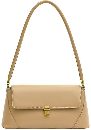 Farcauo Kleine Umhängetasche Für Damen Vintage Handtasche Taschen Schultertasche Damen Klein Pu Leder Clutch y2k Shoulder Bag Aprikose Mini Achsel Tasche