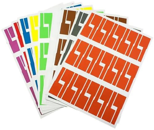 Etiketten zur Drahtkennzeichnung， 150/300 Stück nützliche bunte selbstklebende Kabeletiketten, wasserdichte Kennzeichnungsetiketten, Aufkleber, Marker, Werkzeug, Faserdraht-Organizer(Mix 300pcs)