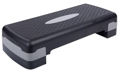 Aerobic Stepper – Steppbrett Höhenverstellbar Fitness Heimtrainer 10-15 cm – Stepper Aerobic mit Antirutschbelag – Mini Stepper für Zuhause – Stairmaster für Alle Alter -Routines,Grau