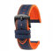 DHPLYO Kompatibel mit TAG Heuer F1 Gulf Uhrenarmband, Aquaracer Monaco, wasserdichtes Gummi-Armband, 20 mm, 21 mm, 22 mm, Blau / Orange, 23 mm, 23 mm