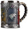 PEKJDS Juego de tronos Copa rural nórdica pirata gótica, cerveza para hombres tankard, Copa festiva de bares retro (B)