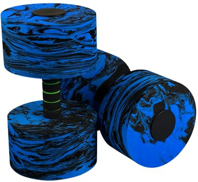 Water Dumbbells for Pool Exercise Set of 2, Aquatic Fitness Weights for Water Aerobics Swimming, Floatation Dumbbells for Low-Impact Training